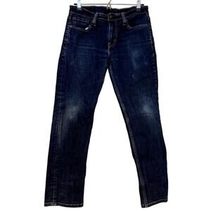 Levi Strauss 511 Men's Size 30 x 30 Blue Zip and button closure pockets Distress